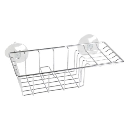 Basket on 2 suckers Axentia straight chrome with a 27x8x14 cm soap department