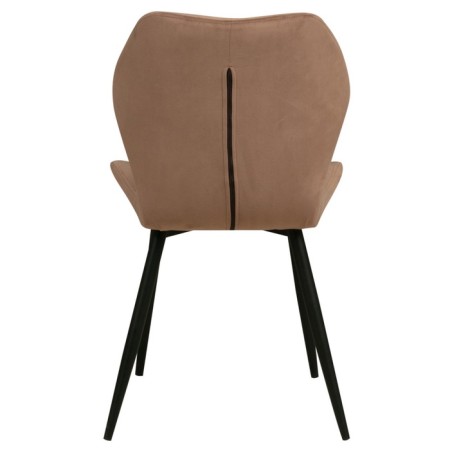 Chair "Dora y", velor tenerife cinnamon / black metal-2