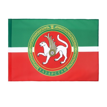 Tatarstan flag, 90 x 135, polyester silk, without a pole-1