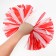 Pompom 1pc, white color+ red