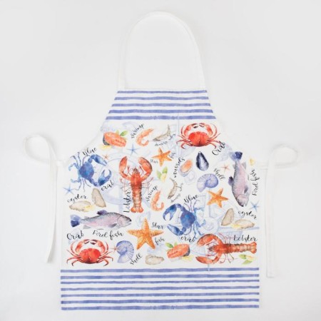 Apron "Ethel" Marine 60x70 cm, 100% cotton, sarzha 190 g/m2-1