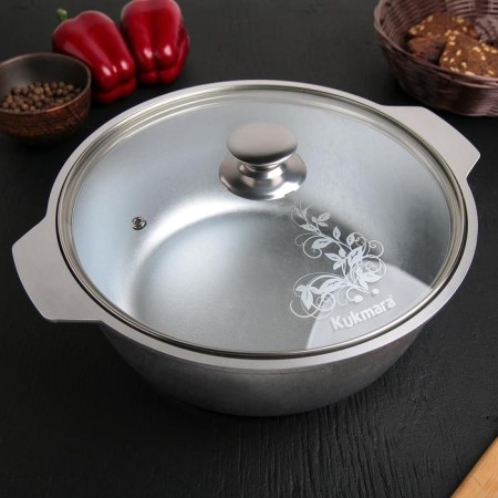 Frying, 4 l, d = 28 cm, h = 11 cm, glass cover