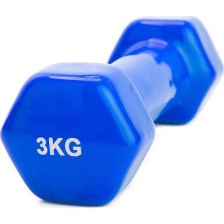 Rubberized dumbbells Bradex SF 0164, blue, 3 kg-1