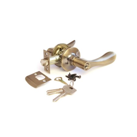 Latch APECS 0891-01-AB, with a key, with a latch, the color of the bronze