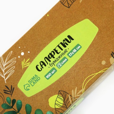 Paper napkins in the box "Eco", 100 pcs, two -layer-3