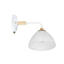 Бра Arte Lamp Matthew A5032AP-1BR, E27, 40 Вт, 17х26х21 см, белый, бежевый