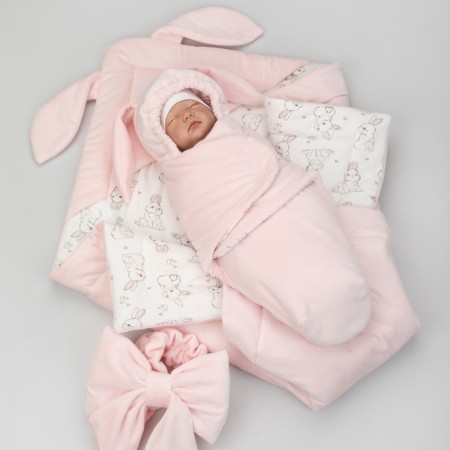 Set for discharge Demi-season Kinderlitto "Rabbit", 5 items, height 50-56 cm, pink color-2