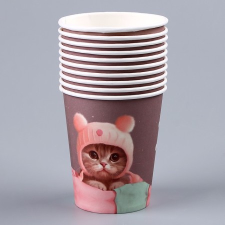 A single -single -paper cup "cat", meow, 250ml-1