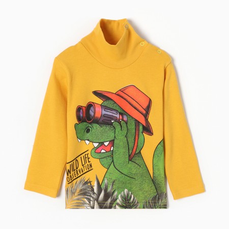 Turtleneck for boys, dark yellow color, height 92 cm
