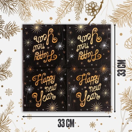 Paper napkins "Happy New Year", 33x33cm, set of 20 pcs.-1