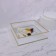 Organizer for storage "RipPles", glass, with a mirror -bottom, 1 section, 24 × 24 × 6 cm, transparent/copper color