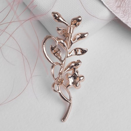Book "Branch" with a flower, the color is white in pink gold-1