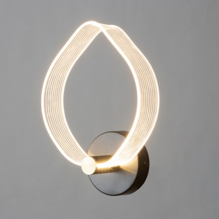 Bra "leaf" LED 8W 3000-6000K Black 25x20x6cm-1