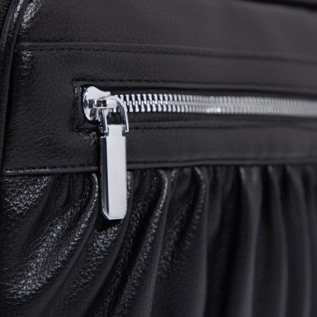 Bag Cross-Bodi with a zipper, black color-4