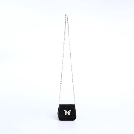 Female bag on a magnet, black color