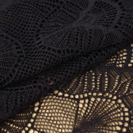 Lace elastic fabric, 180 mm × 23 ± 1 m, black color-1