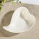 Ceramic “Heart” saucer, 13 × 10 cm, white color