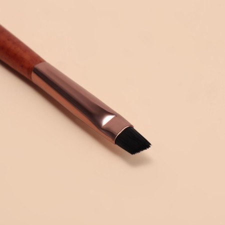 Brush Wood makeup, hard, beveled, 17 (+/- 1) cm, brown color/golden color-3