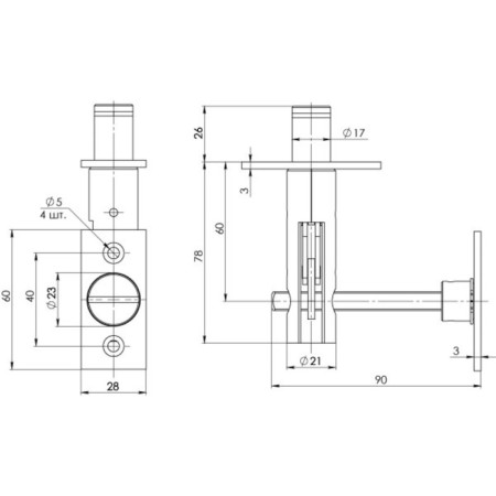 Fuaro TDB 860-24 CP, 60 mm, 60 mm, chromium color-1