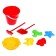 Sanding set of 8 items: bucket, strainer, scoop, rake, molds 4 pieces