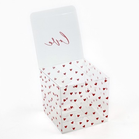Gift PVC, packaging, “love inside”, 12 x 12 x 12 cm-3