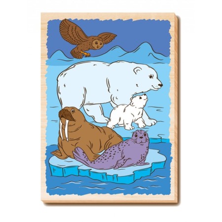Burning board and painting 1 pc. "On the ice" A4 (envelope)-1
