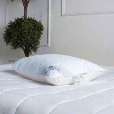 Pillow, size 50x70 cm, white blue color