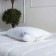 Pillow, size 50x70 cm, white blue color