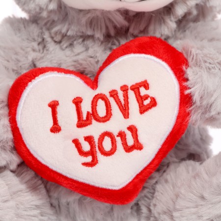 Soft toy "Bear charm with heart", 23 cm-4