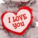Soft toy "Bear charm with heart", 23 cm