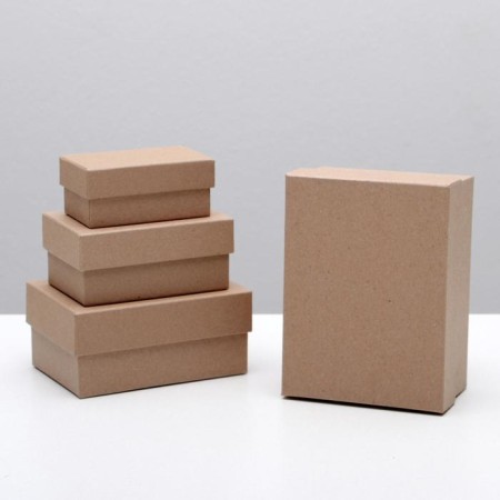 Set of boxes 4 in 1 "Craft monophonic", 15 x 11 x 7 - 9 x 5 x 4 cm-2