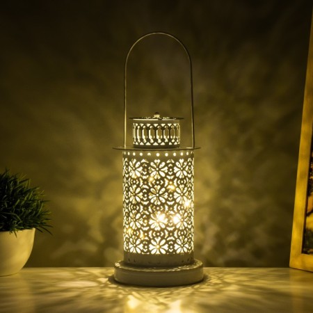 Spinker "Eastern Lantern. Flowers" LED from batteries 3haaa white 26x9.6x9.6 cm Risalux-2