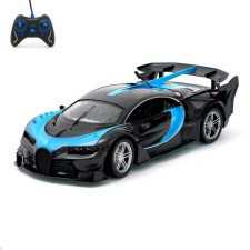 The radio -controlled “shyron” machine, doors open, works from batteries, blue color