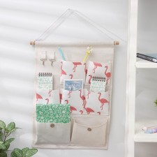 ORGANIZER OF SUBSTANCE with pockets of the Flamingo shares, 7 departments, 38 × 46.5 cm, color gray color