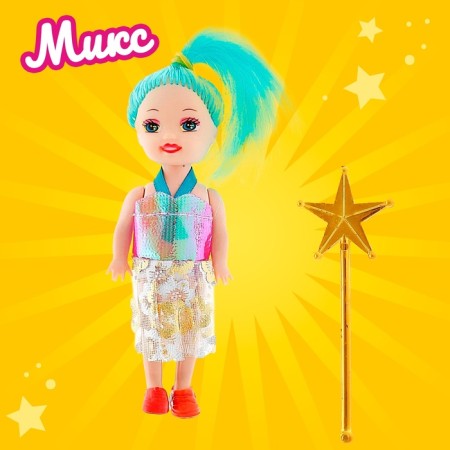 Baby doll "Sorceress", with a magic wand, mix-10