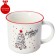 Porcelain share mug “Christmas tree, Gori!”, 380 ml, white color