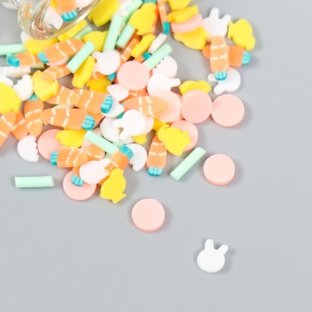 Decor for creativity plastic "Bunny garden" set 8 grams 5x2x2 cm-2