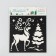 Stencil for creativity "Northern Deer", 15 x 15 cm, plastic
