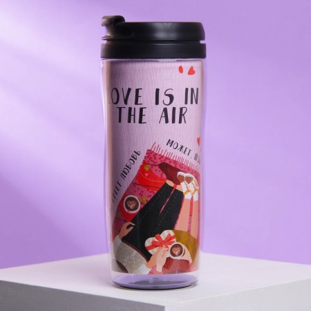 Thermost man with the insert “Let love warm us”, 350 ml