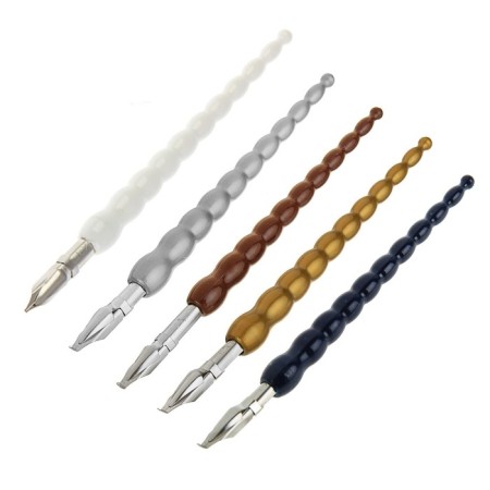 A set of round feathers 3 pieces: 1, 1.5, 2 mm + plastic holder, mix rio-3