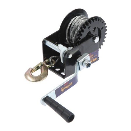 Winper manual drum traction tundra, 800 kg, metal cable 8 meters