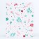 Gift box-package, packaging with a cut handle, "blue flowers", 24 x 12 x 31 cm