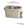 Orion 2112 cleaning set: mop, a bucket with pedal spin, nozzle, 8 l, color gray-pale-green