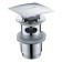 The bottom valve for the Wasserkraft A105, Push-UP, overflow, brass, chrome shell