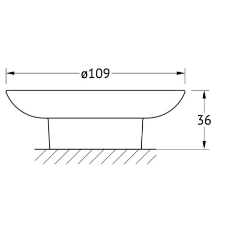 Soap dish, matte glass, artwelle-1
