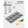 Form for baking and mousse desserts Konfinetta "lemon", silicone, 8 cells (5.2 × 4.2 cm) 30 × 17.4 × 2.3 cm, gray