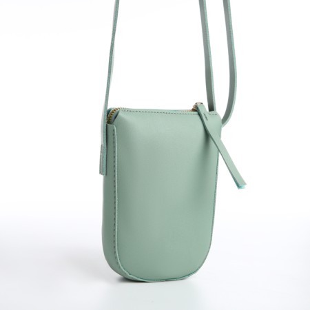 Bag Women's Cross-Bodi with a zipper, green color-2