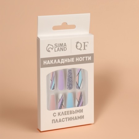 Flacks “Graphics”, 12 pcs, with adhesive plates, ballerina shape, multi -colored-4