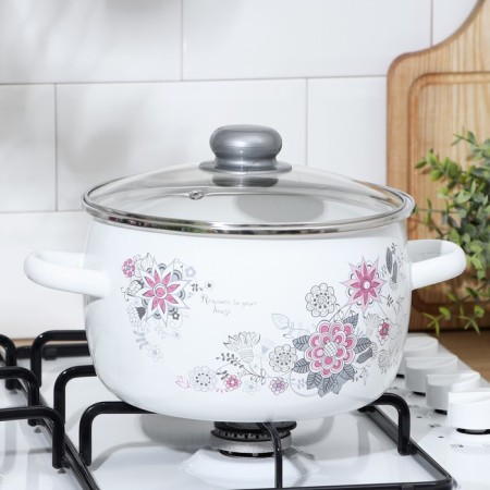 Spring romance pan, 4 l, glass cover, induction-3