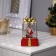 LED figure "Santa Claus with a gift" 7.5 × 12.5 × 4.9 cm, plastic, batteries AAAX2 (not complete), glow of warm white